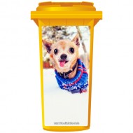 Chihuahua In The Snow Wheelie Bin Sticker Panel